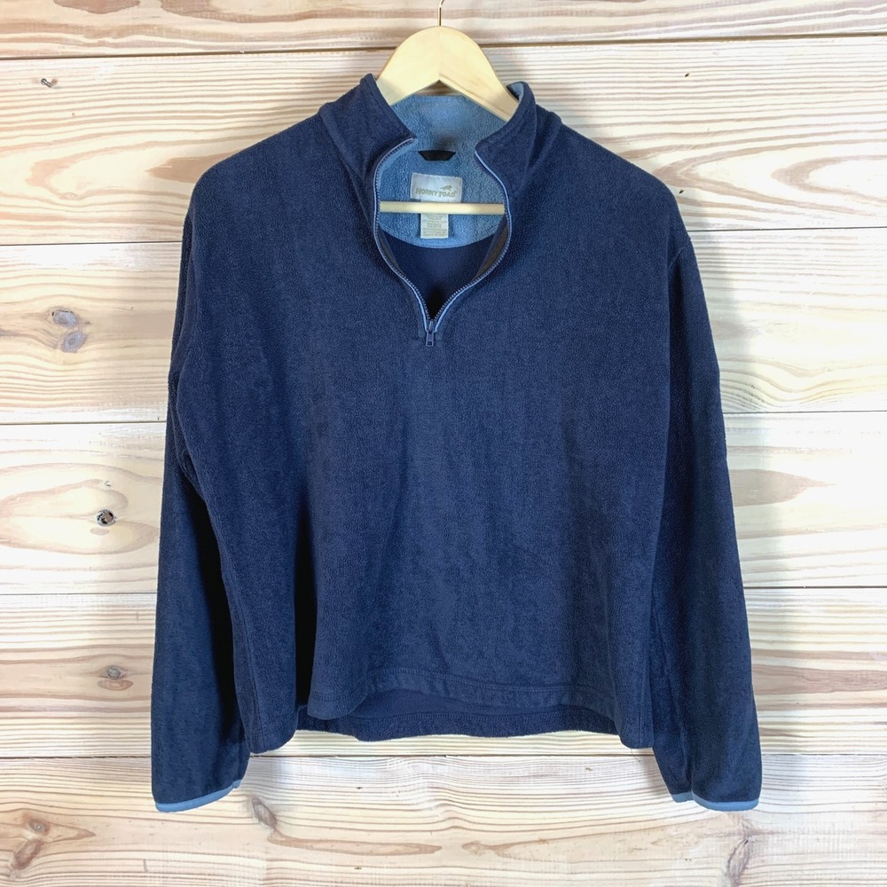 Horny Toad Sweater Womens Small Blue Fleece 1/4 Zip Pullover Long Sleeve Outdoor